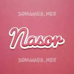nasor in Red Scribble style - 3D name wallpaper