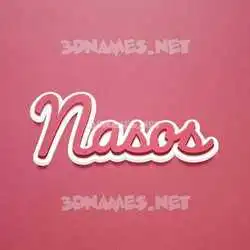 nasos in Red Scribble style - 3D name wallpaper