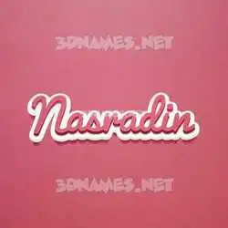 nasradin in Red Scribble style - 3D name wallpaper