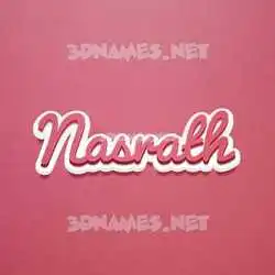 nasrath in Red Scribble style - 3D name wallpaper