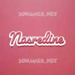 nasredine in Red Scribble style - 3D name wallpaper