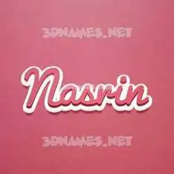 nasrin in Red Scribble style - 3D name wallpaper