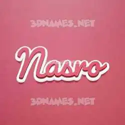 nasro in Red Scribble style - 3D name wallpaper
