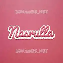 nasrulla in Red Scribble style - 3D name wallpaper