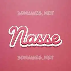nasse in Red Scribble style - 3D name wallpaper