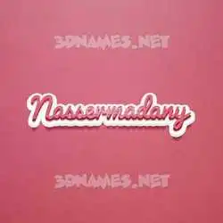 nassermadany in Red Scribble style - 3D name wallpaper