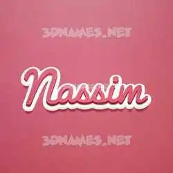 nassim in Red Scribble style - 3D name wallpaper