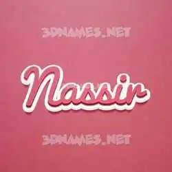 nassir in Red Scribble style - 3D name wallpaper