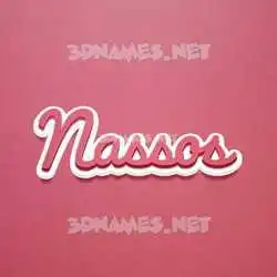 nassos in Red Scribble style - 3D name wallpaper