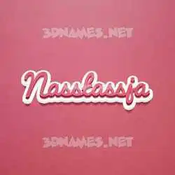 nasstassja in Red Scribble style - 3D name wallpaper