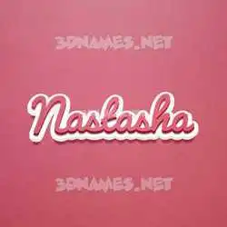 nastasha in Red Scribble style - 3D name wallpaper