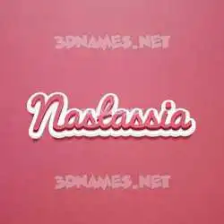 nastassia in Red Scribble style - 3D name wallpaper