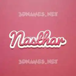 nasthar in Red Scribble style - 3D name wallpaper
