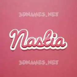 nastia in Red Scribble style - 3D name wallpaper