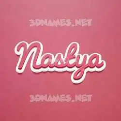 nastya in Red Scribble style - 3D name wallpaper