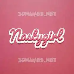 nastygirl in Red Scribble style - 3D name wallpaper