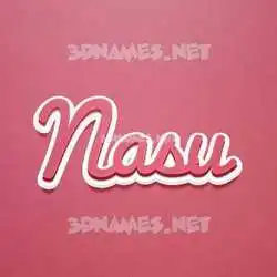 nasu in Red Scribble style - 3D name wallpaper