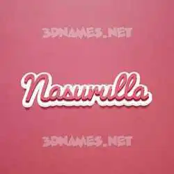 nasurulla in Red Scribble style - 3D name wallpaper