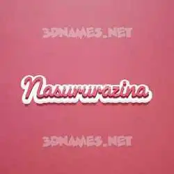 nasururazina in Red Scribble style - 3D name wallpaper