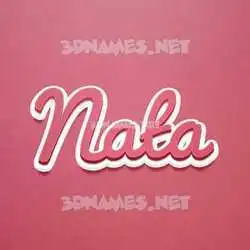 nata in Red Scribble style - 3D name wallpaper