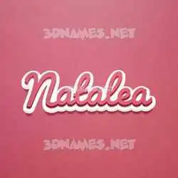 natalea in Red Scribble style - 3D name wallpaper
