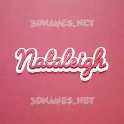 nataleigh in Red Scribble style - 3D name wallpaper