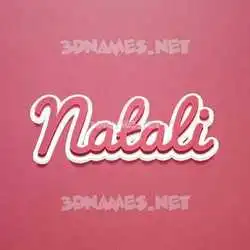 natali in Red Scribble style - 3D name wallpaper