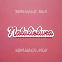 natalieluna in Red Scribble style - 3D name wallpaper