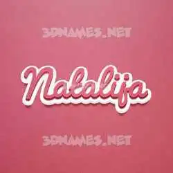 natalija in Red Scribble style - 3D name wallpaper