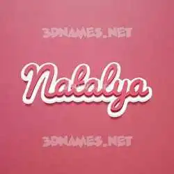 natalya in Red Scribble style - 3D name wallpaper