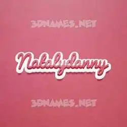 natalydanny in Red Scribble style - 3D name wallpaper