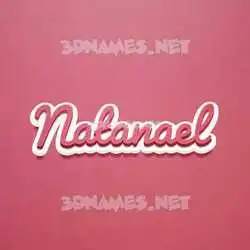 natanael in Red Scribble style - 3D name wallpaper