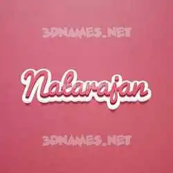 natarajan in Red Scribble style - 3D name wallpaper