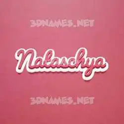nataschya in Red Scribble style - 3D name wallpaper