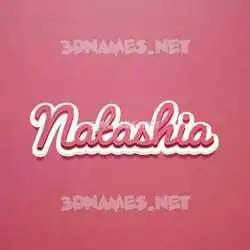 natashia in Red Scribble style - 3D name wallpaper