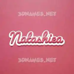 natashiea in Red Scribble style - 3D name wallpaper
