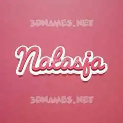 natasja in Red Scribble style - 3D name wallpaper