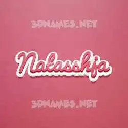 natasshja in Red Scribble style - 3D name wallpaper