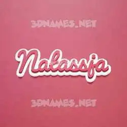 natassja in Red Scribble style - 3D name wallpaper
