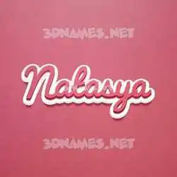 natasya in Red Scribble style - 3D name wallpaper