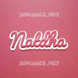 natdha in Red Scribble style - 3D name wallpaper