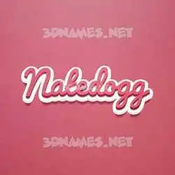 natedogg in Red Scribble style - 3D name wallpaper