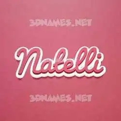 natelli in Red Scribble style - 3D name wallpaper