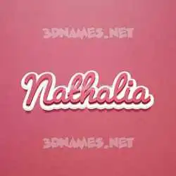 nathalia in Red Scribble style - 3D name wallpaper