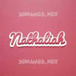 nathaliah in Red Scribble style - 3D name wallpaper