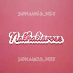 nathaliarose in Red Scribble style - 3D name wallpaper