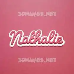 nathalie in Red Scribble style - 3D name wallpaper