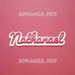 nathanael in Red Scribble style - 3D name wallpaper