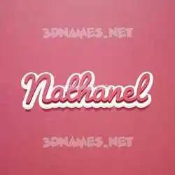 nathanel in Red Scribble style - 3D name wallpaper