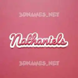 nathaniels in Red Scribble style - 3D name wallpaper